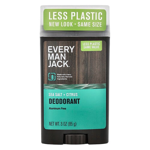 Every Man Jack Deodorant, Aluminum Free, Sea Salt + Citrus, 3 oz (85 g)