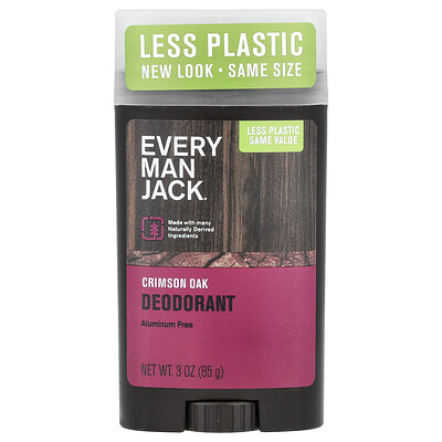 Product Image for Every Man Jack, Deodorant, Aluminum Free, Crimson Oak, 3 oz (85 g)