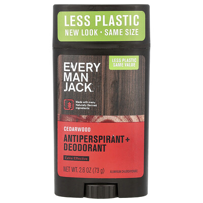 Product Image for Every Man Jack, Antiperspirant + Deodorant, Cedarwood, 2.6 oz (73 g)