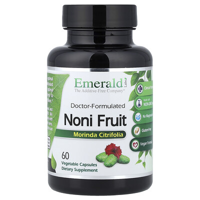Emerald Laboratories, Fruto de noni, 60 cápsulas vegetales (500 mg por cápsula)