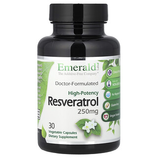Emerald Laboratories, Resveratrol, 250 mg, 30 Vegetable Capsules