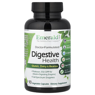 Emerald Laboratories, Digestive Health, Gluten, Dairy & Beans+, 90 Vegetable Caps