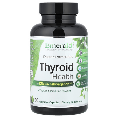 Emerald Laboratories, Thyroid Health, Gesundheit der Schilddrüse, 60 pflanzliche Kapseln