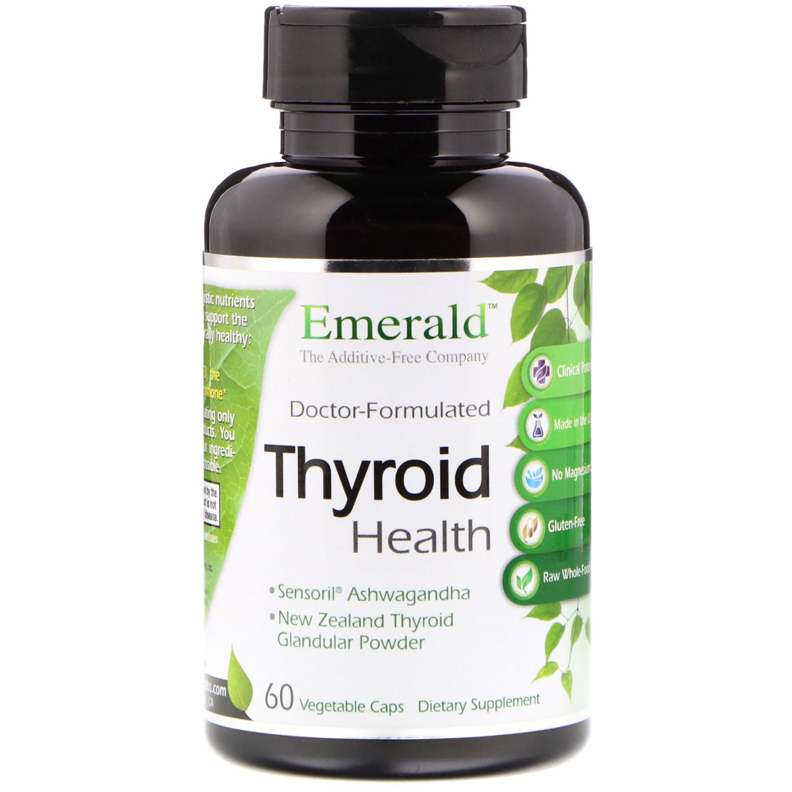 Emerald Laboratories Thyroid Health 60 Vegetable Caps Gluten-Free, Milk-Free, No 2