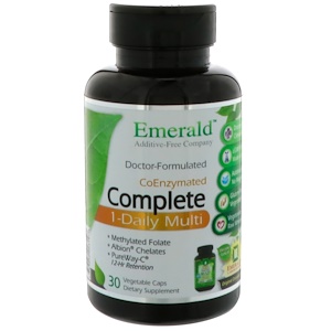 Emerald Laboratories, CoEnzymated, Multi Vit-A-Min, мультивитамины, полноценный комплекс с коэнзимами, 30 вегетарианских капсул