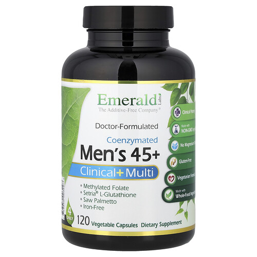 Emerald Laboratories, Coenzymated Men's 45+ Clinical+ Multi, 120 Vegetable Capsules