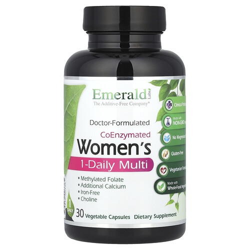 Emerald Laboratories, CoEnzymated Women's 1-Daily Multi, mit Coenzymatisiertem Multivitaminpräparat für Frauen, 30 pflanzliche Kapseln