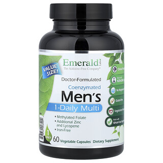 Emerald Laboratories, Suplemento multivitamínico coenzimado de 1 día para hombres, 60 cápsulas vegetales