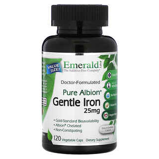Emerald Laboratories, Pure Albion, Fer doux, 25 mg, 120 capsules végétales