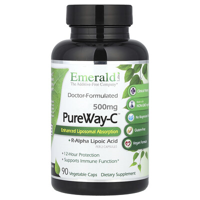 Emerald Laboratories, PureWay-C más R-alfa-lipoico, 500 mg, 90 cápsulas vegetales (250 mg por cápsula)
