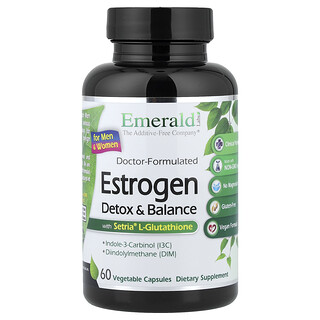 Emerald Laboratories, Estrógeno, desintoxicación y equilibrio, 60 cápsulas vegetales