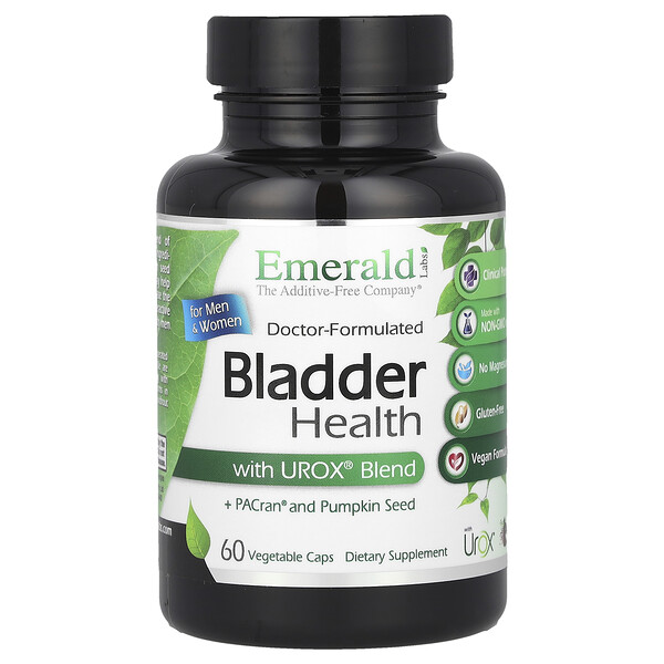 Emerald Laboratories Bladder Health For Men & Women with Urox® Blend, 60 Vegetable Caps