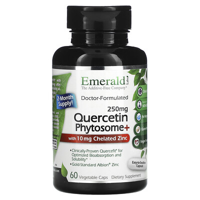 

Emerald Laboratories, Quercetin Phytosome+, 250 mg, 60 Vegetable Caps