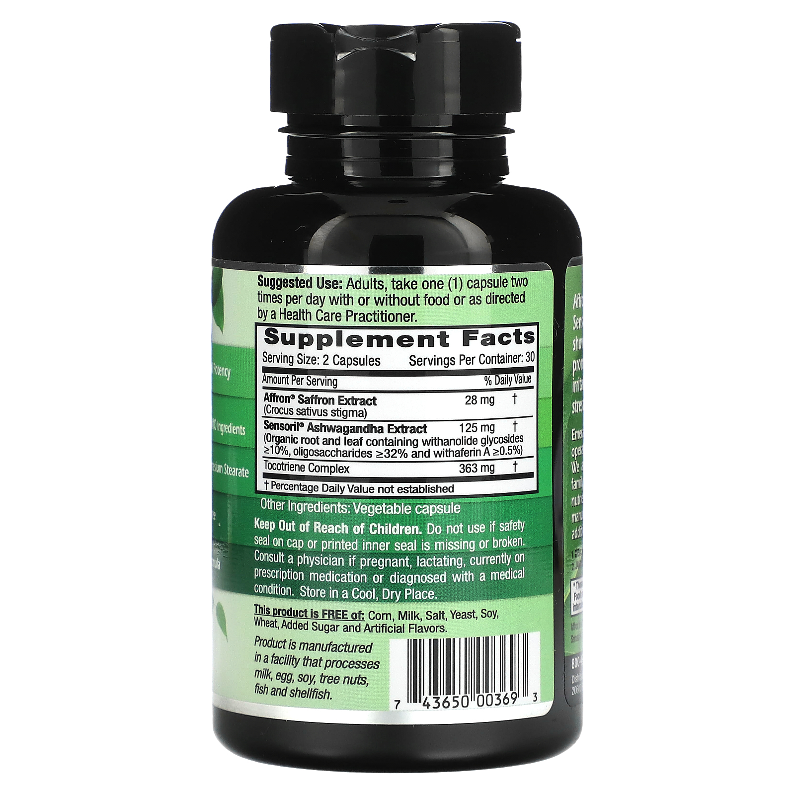 Emerald Laboratories, Elevated Mood with Affron Saffron Extract, 60