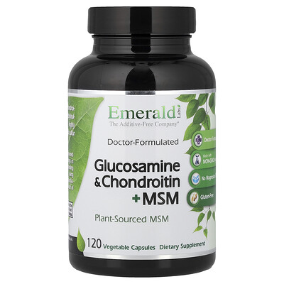 Emerald Laboratories, Glucosamina y condroitina más MSM`` 120 cápsulas