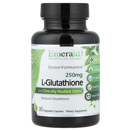 Emerald Laboratories L-Glutathione, 250 mg, 30 Vegetable Capsules