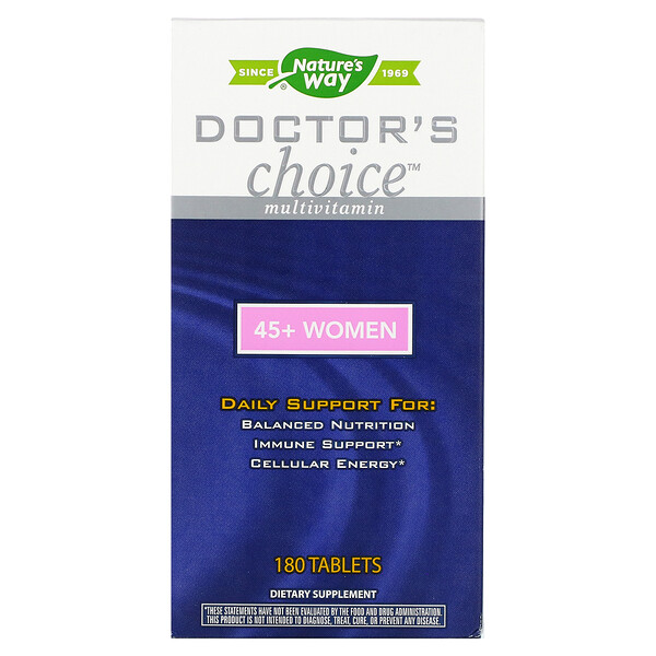 Enzymatic Therapy, Doctor's Choice Multivitamin, 45+ Women, 180 Tablets