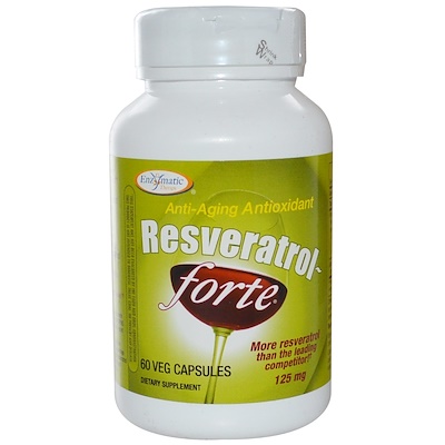 Resveratrol~Forte, 125 mg, 60 Veg Capsules resveratrol plus 120 vegan capsules