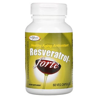 Enzymatic Therapy, Ресвератрол ~ форте, 125 мг, 60 растительных капсул