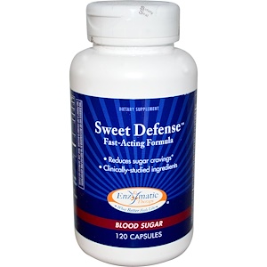 Отзывы о Энзайматик Терапи, Sweet Defense, Fast-Acting Formula, Blood Sugar, 120 Capsules