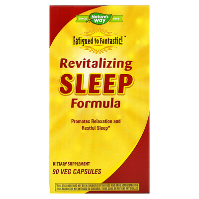 

Nature's Way, Fatigued to Fantastic!, Revitalizing Sleep Formula, 90 Veg Capsules