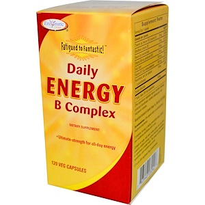 Enzymatic Therapy, Fatigue to Fantastic!, комплекс витаминов группы B для повседневного приема, 120 капсул в растительной оболочке