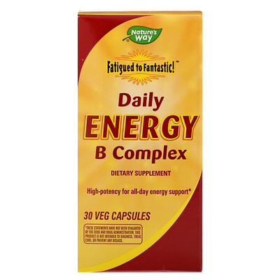 

Nature's Way Fatigued to Fantastic! Daily Energy B Complex, 30 Veg Capsules
