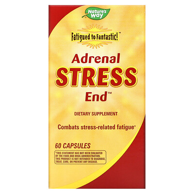 

Nature's Way Fatigued to Fantastic!, Adrenal Stress End, 60 капсул