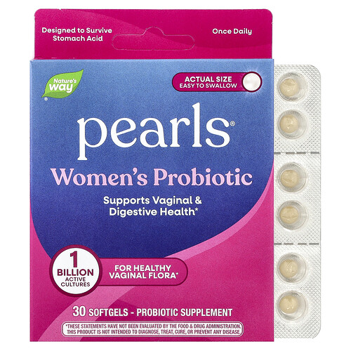 Nature's Way, Pearls®, Women's Probiotic, Probiotika für Frauen, 1 Milliarde KBE, 30 Weichkapseln