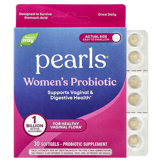 Nature's Way, Pearls®, probiotice pentru femei, 1 miliard de UFC, 30 de capsule moi
