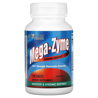 Enzymatic Therapy, Mega-Zyme, enzymes systémiques, 200 comprimés.