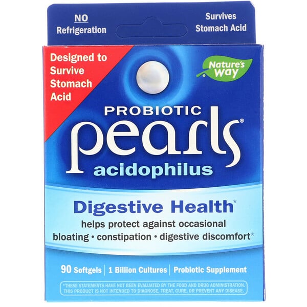Nature's Way, プロバイオティクス パールアドシドフィルス（Probiotic Pearls Acidophilus）, 90ソフトゼリー