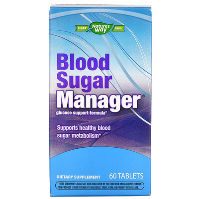 Nature's Way Blood Sugar Manager, регулятор уровня сахара в крови, 60 таблеток