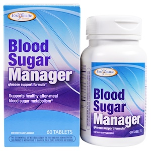 Enzymatic Therapy, Blood Sugar Manager, регулятор уровня сахара в крови, 60 таблеток