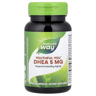 Nature's Way, Youthful You™, DHEA, 5 mg, 60 veganistische capsules