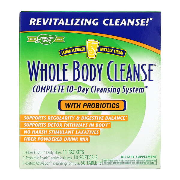 Whole Body Cleanse, Sistema Completo de Limpeza de 10 dias, Sabor Limão, Kit de 3 Componentes