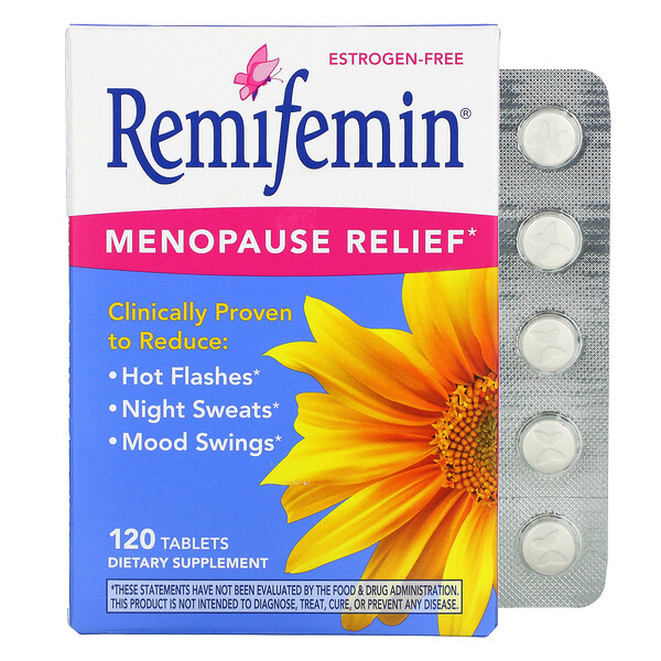 Enzymatic Therapy, Remifemin, Alivio para la menopausia, 120 comprimidos