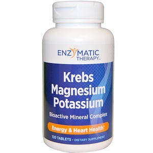 Купить Enzymatic Therapy, Krebs Magnesium Potassium, биоактивный минеральный комплекс, 120 таблеток  на IHerb
