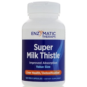 Enzymatic Therapy, Super Milk Thistle, 120 веганских капсул