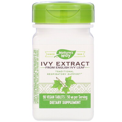 Nature's Way Ivy Extract, 50 mg, 90 Vegan Tablets
