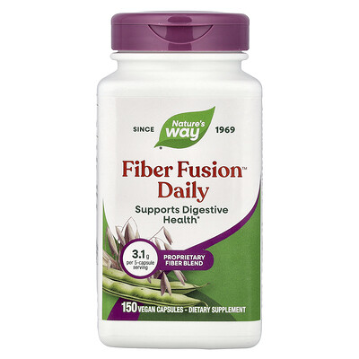 Nature's Way, Fibre Fusion™ de uso diario, 150 cápsulas veganas