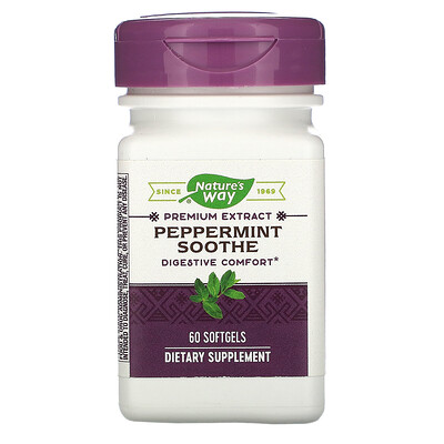 Natures Way Peppermint Soothe, 60 Softgels