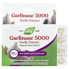 Garlinase® 5000, екстракт часнику, 320 мг, 100 веганських таблеток, вкритих кишковорозчинною оболонкою