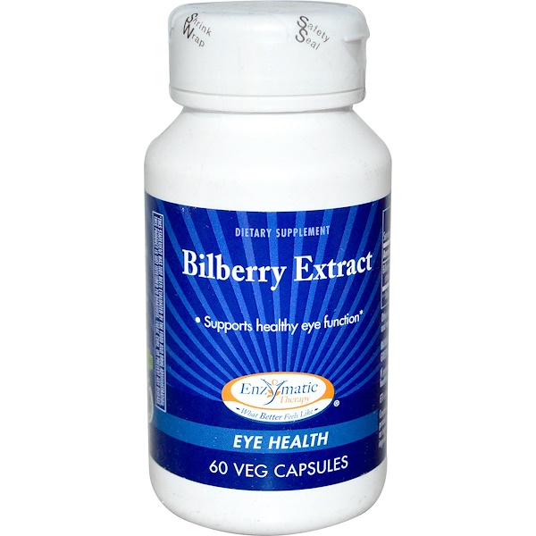 Enzymatic Therapy, Blaubeer Extrakt, Augen Gesundheit, 60 vegetarische Kapseln