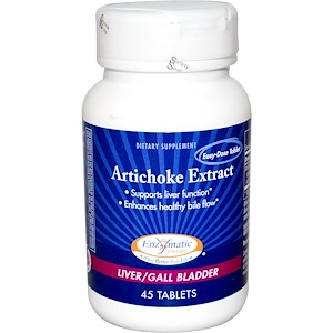 Отзывы о Энзайматик Терапи, Artichoke Extract, Liver/Gall Bladder, 45 Tablets