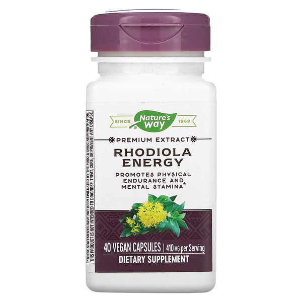 Rhodiola Energy, 40 cápsulas vegetarianas