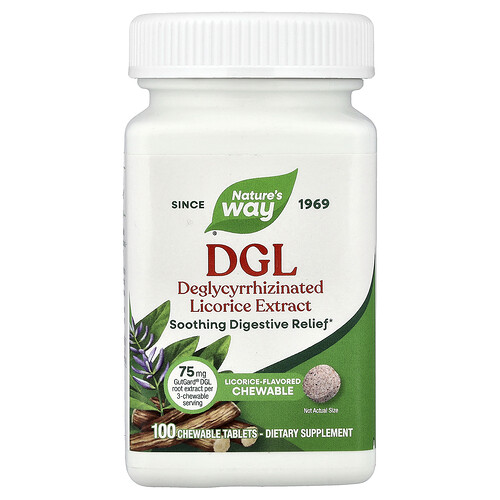 Nature's Way DGL, Licorice, 100 Chewable Tablets
