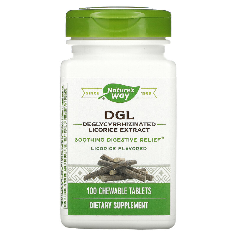 Nature's Way, DGL, Deglycyrrhizinated Licorice Extract, Licorice, 100