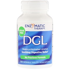 Enzymatic Therapy, DGL, 3:1 Deglycyrrhizinated Licorice, 100 씹어먹는 정제