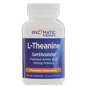Отзывы о Энзайматик Терапи, L-Theanine, 180 Veg Capsules